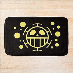 One Piece Trafalgar Law detailed pirate flag print copy Bath Mat