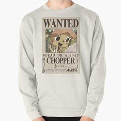 One Piece Tony Tony Chopper Current Wanted Poster , One Piece Wanted Poster Pullover Sweatshirt