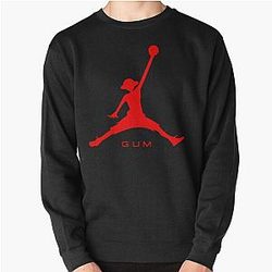 One Piece – Gum (red on black mono) Classic Pullover Sweatshirt