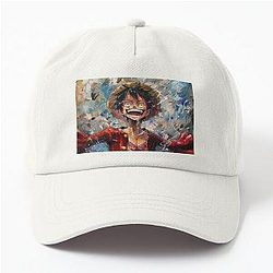 One piece luffy smile colors painting Dad Hat