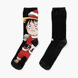 Anime christmas one piece luffy Socks