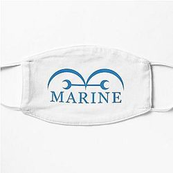 one piece marines Flat Mask