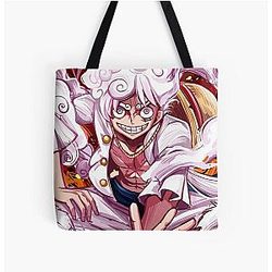 Luffy One Piece Gear Five, Luffy Gear 5 BOOOOOOM All Over Print Tote Bag