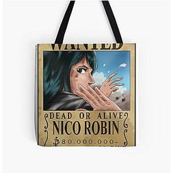 One Piece - Nico Robin Wanted All Over Print Tote Bag