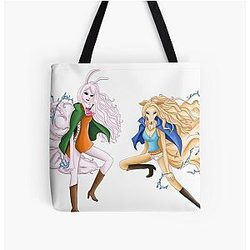 One piece sticker: Carrot and Wanda All Over Print Tote Bag
