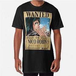 One Piece - Nico Robin Wanted Long T-Shirt