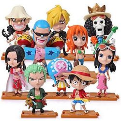 10pcs/set One Piece Japanese Anime Action Figure Model Toys