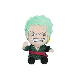 25cm Green Zoro Smiling Doll One Piece Stuffed Toy Plush