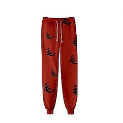 One Punch Man Pants &amp; Joggers - One Punch Man Oppai Tracksuit Red BS0508