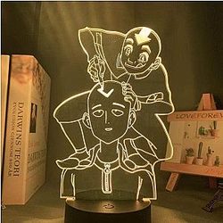 One Punch Man 3D Lamps - One Punch Man Avatar Aang 3D Remote Control 16 Colors Night Light 2 Design AM0508