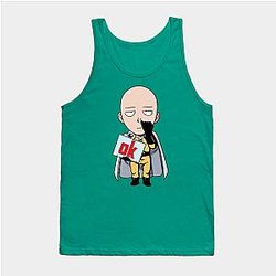 One Punch Man Tank Tops - One Punch Man Ok - Saitama  Tank Top TP2105
