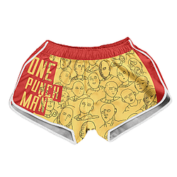 One Punch Man Pantaloncini corti - Saitama Fun Face Women Beach Shorts FDM0809