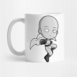 One Punch Man Mugs - Saitama (Chibi) (Grayscale) Mug TP2105