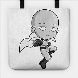 One Punch Man Bags - Saitama (Chibi) (Grayscale) Tote Bag TP2105