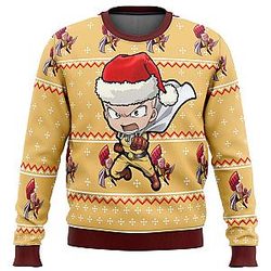 One Punch Ugly Christmas Sweater - Chibi Saitama Edition