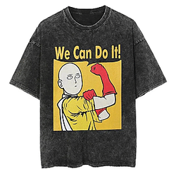 We Can Do It! PTTT2805 Washed  One Punch Man T-Shirts