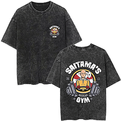 Gym Saitama PTTT2805 Washed  One Punch Man T-Shirts