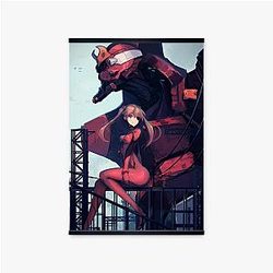 Evangelion Poster Merch: Macchina Unit-02 con Asuka Wall Art