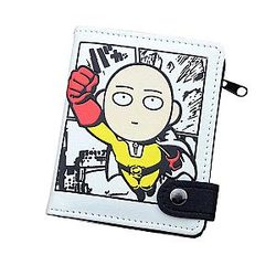 One Punch Man Wallet- Saitama Purse With Interior Zipper Pocket