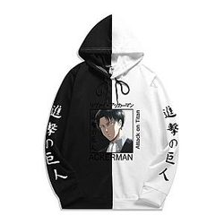 Attack On Titan Hoodie - Long-sleeved Black White Hoodies