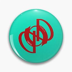 ONEUS Devil Logo - red version with lettering Pin