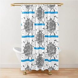 ONEUS Logo Mono Sleeveless Top Shower Curtain