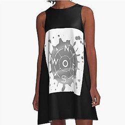 ONEUS Logo Mono A-Line Sleeveless Dress