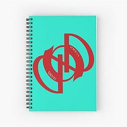 ONEUS DEVIL LOGO Spiral Notebook with lettering red version