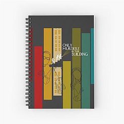 only murders in the building tv show lineart poster Spiral Notebook
