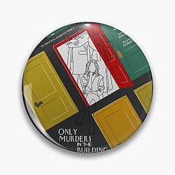 only murders in the building tv show season two lineart poster Pin