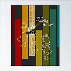 only murders in the building tv show lineart poster Poster