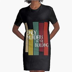 Vintage Only Murders In The Building Graphic T-Shirt Dress