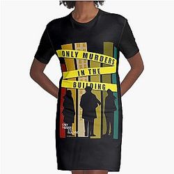 Only Murders in The Building Vintage Graphic T-Shirt Dress