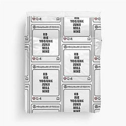 Only One of (온리원스) with Member Names Post Kpop Group Design Duvet Cover