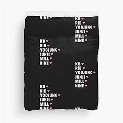 Only one of with member names Kpop Group Design Black Duvet Cover
