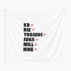 Only One Of With Member Names Kpop Group Design Tapestry