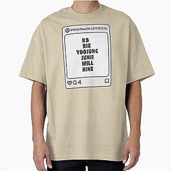 Only One Of (온리원오브) with Member Names - Post Kpop Group Design Oversized T-Shirt