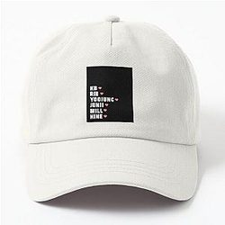 Only One of with Member Names Kpop Group Design BLACK Dad Hat