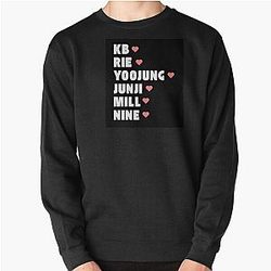 Only One of Member Names Kpop Group Design Black Pullover Sweatshirt
