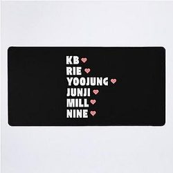 Only One of Member Names Kpop Group Design BLACK Desk Mat