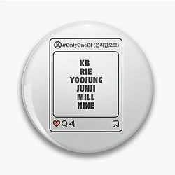 Only One Of with Member Names Post Kpop Group Design Pin