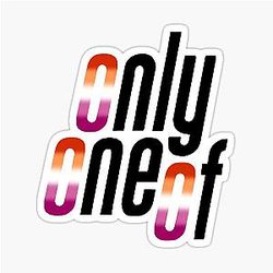 Lesbian OnlyOne Logo Sticker