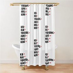 Only One Of with Member Names K-pop Group Design Shower Curtain