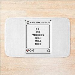 Only One of Member Names Post Kpop Group Design Bath Mat