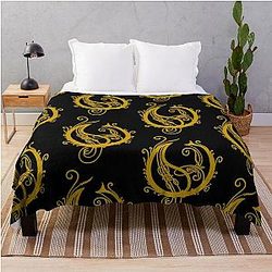 Yellow Opeth Throw Blanket