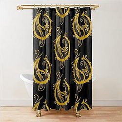Yellow Opeth Shower Curtain