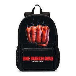 Black One Punch Man 3D Print Saitama Backpack 2020