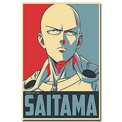 One Punch Man Saitama Statue Poster