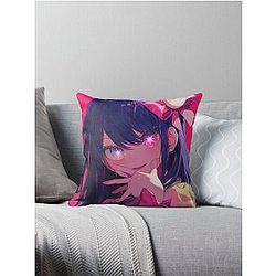 Ai Hoshino - Oshi no Ko FanArt Throw Pillow