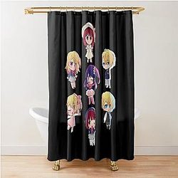 oshi no ko characters pack black version Shower Curtain